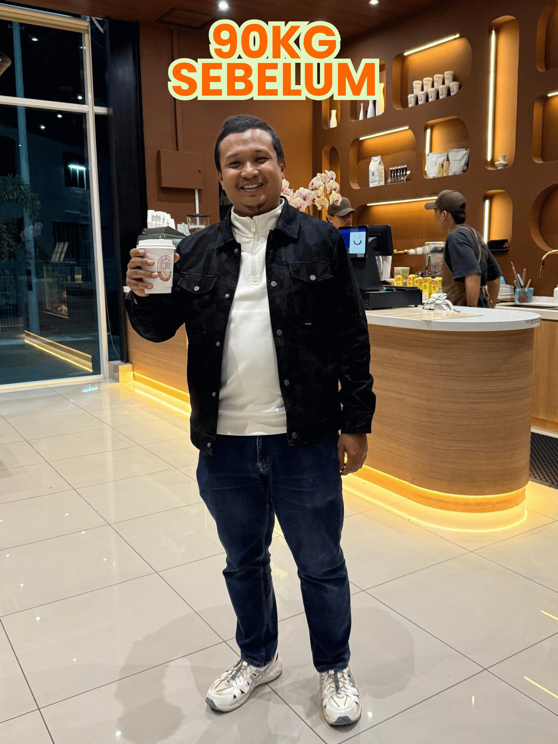 Gambar Muaz Yaid sebelum 90kg