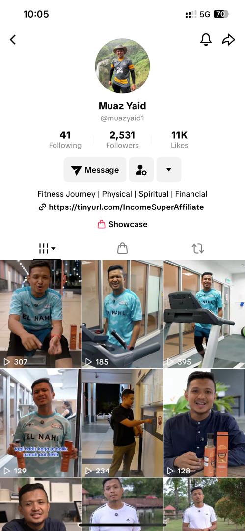 Profil TikTok Muaz Yaid